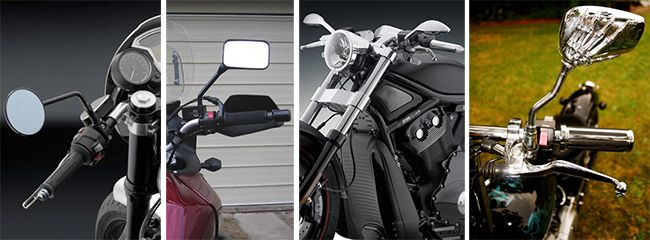 Выбор универсальных зеркал на мотоцикл и их настройка